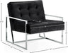 Alexis Black Velvet Accent Chair - 522Black - Vega Furniture