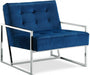 Alexis Blue Velvet Accent Chair - 522Navy - Vega Furniture