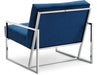 Alexis Blue Velvet Accent Chair - 522Navy - Vega Furniture