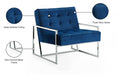 Alexis Blue Velvet Accent Chair - 522Navy - Vega Furniture