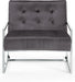 Alexis Grey Velvet Accent Chair - 522Grey - Vega Furniture