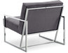 Alexis Grey Velvet Accent Chair - 522Grey - Vega Furniture