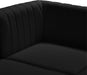 Alina Black Velvet Modular Armless Chair - 604Black-Armless - Vega Furniture