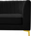 Alina Black Velvet Modular Armless Chair - 604Black-Armless - Vega Furniture