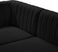Alina Black Velvet Modular Armless Chair - 604Black-Armless - Vega Furniture