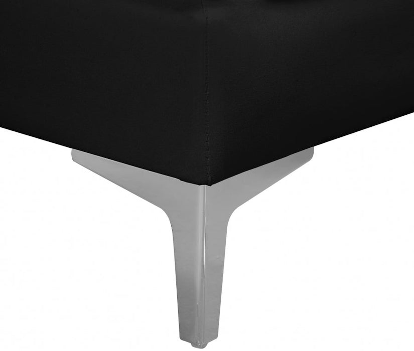 Alina Black Velvet Modular Armless Chair - 604Black-Armless - Vega Furniture