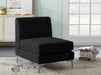 Alina Black Velvet Modular Armless Chair - 604Black-Armless - Vega Furniture