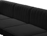 Alina Black Velvet Modular Corner Chair - 604Black-Corner - Vega Furniture