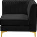 Alina Black Velvet Modular Corner Chair - 604Black-Corner - Vega Furniture