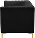 Alina Black Velvet Modular Loveseat - 604Black-S67 - Vega Furniture