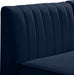 Alina Blue Velvet Modular Armless Chair - 604Navy-Armless - Vega Furniture