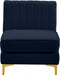 Alina Blue Velvet Modular Armless Chair - 604Navy-Armless - Vega Furniture