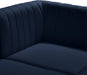 Alina Blue Velvet Modular Loveseat - 604Navy-S67 - Vega Furniture