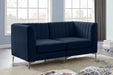 Alina Blue Velvet Modular Loveseat - 604Navy-S67 - Vega Furniture