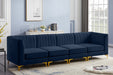 Alina Blue Velvet Modular Sofa - 604Navy-S119 - Vega Furniture