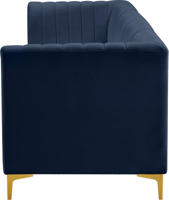 Alina Blue Velvet Modular Sofa - 604Navy-S119 - Vega Furniture