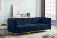 Alina Blue Velvet Modular Sofa - 604Navy-S93 - Vega Furniture