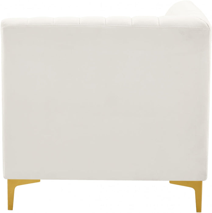 Alina Cream Velvet Modular Corner Chair - 604Cream-Corner - Vega Furniture