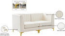 Alina Cream Velvet Modular Loveseat - 604Cream-S67 - Vega Furniture