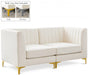 Alina Cream Velvet Modular Loveseat - 604Cream-S67 - Vega Furniture