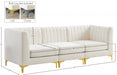 Alina Cream Velvet Modular Sofa - 604Cream-S93 - Vega Furniture