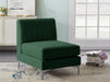 Alina Green Velvet Modular Armless Chair - 604Green-Armless - Vega Furniture