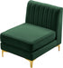 Alina Green Velvet Modular Armless Chair - 604Green-Armless - Vega Furniture