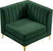 Alina Green Velvet Modular Corner Chair - 604Green-Corner - Vega Furniture