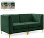 Alina Green Velvet Modular Loveseat - 604Green-S67 - Vega Furniture