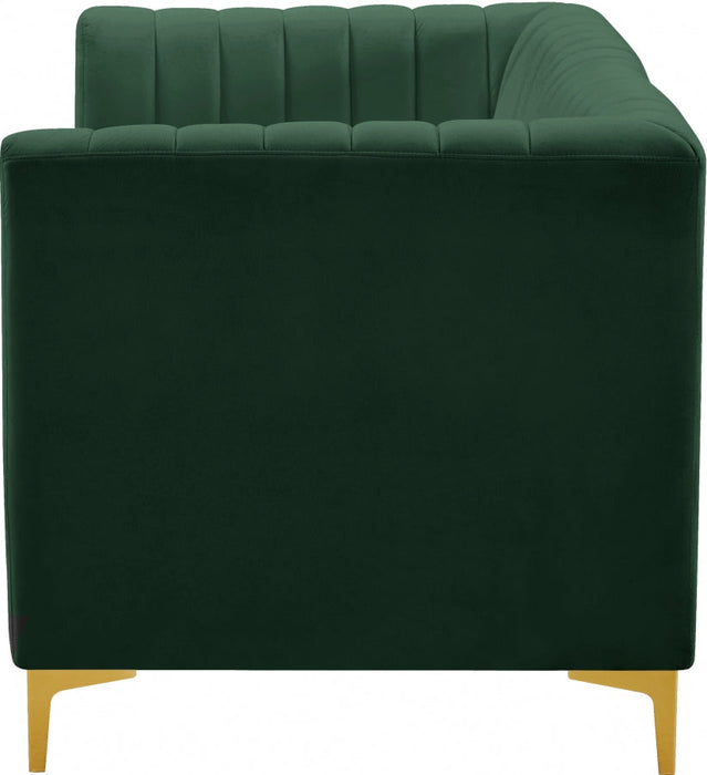 Alina Green Velvet Modular Loveseat - 604Green-S67 - Vega Furniture