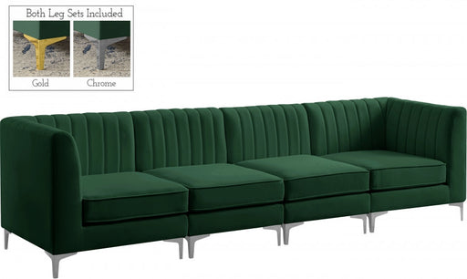 Alina Green Velvet Modular Sofa - 604Green-S119 - Vega Furniture