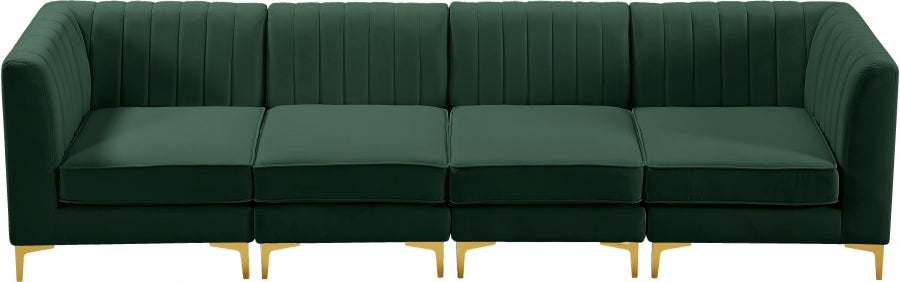 Alina Green Velvet Modular Sofa - 604Green-S119 - Vega Furniture