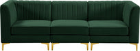 Alina Green Velvet Modular Sofa - 604Green-S93 - Vega Furniture