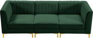 Alina Green Velvet Modular Sofa - 604Green-S93 - Vega Furniture