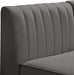 Alina Grey Velvet Modular Armless Chair - 604Grey-Armless - Vega Furniture