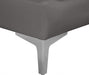 Alina Grey Velvet Modular Armless Chair - 604Grey-Armless - Vega Furniture