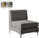 Alina Grey Velvet Modular Armless Chair - 604Grey-Armless - Vega Furniture