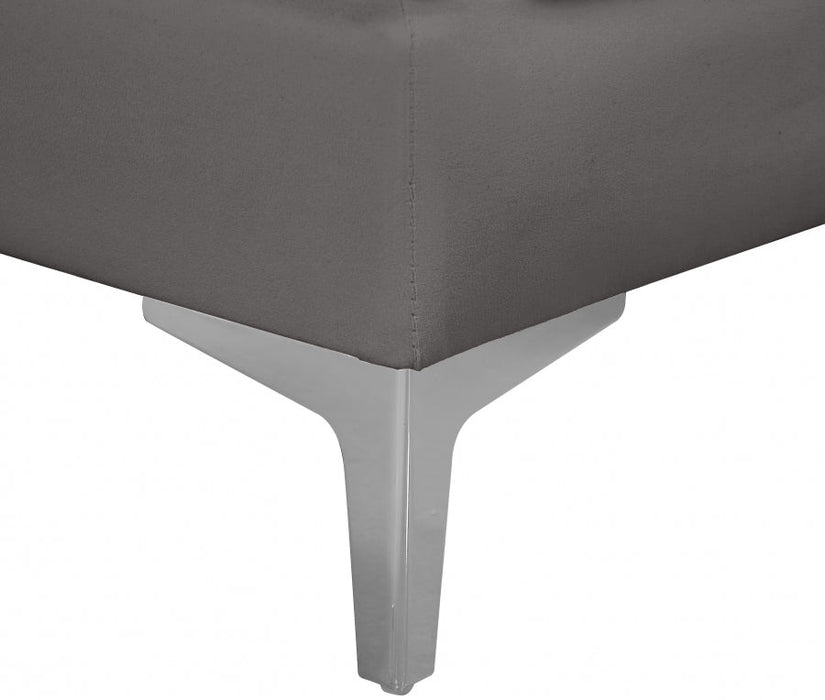 Alina Grey Velvet Modular Corner Chair - 604Grey-Corner - Vega Furniture