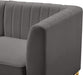 Alina Grey Velvet Modular Loveseat - 604Grey-S67 - Vega Furniture