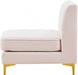 Alina Pink Velvet Modular Armless Chair - 604Pink-Armless - Vega Furniture