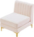 Alina Pink Velvet Modular Armless Chair - 604Pink-Armless - Vega Furniture