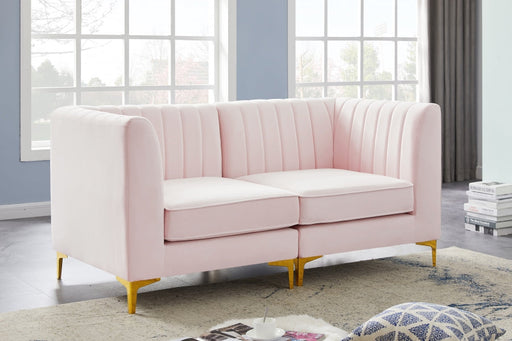 Alina Pink Velvet Modular Sofa - 604Pink-S67 - Vega Furniture