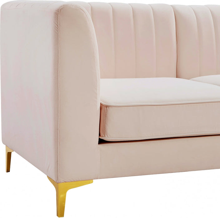 Alina Pink Velvet Modular Sofa - 604Pink-S93 - Vega Furniture