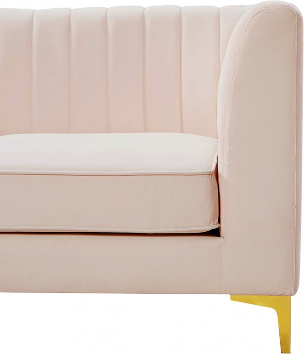 Alina Pink Velvet Modular Sofa - 604Pink-S93 - Vega Furniture