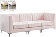 Alina Pink Velvet Modular Sofa - 604Pink-S93 - Vega Furniture