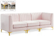 Alina Pink Velvet Modular Sofa - 604Pink-S93 - Vega Furniture