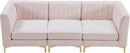 Alina Pink Velvet Modular Sofa - 604Pink-S93 - Vega Furniture