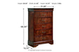 Alisdair Dark Brown Chest of Drawers - B376-46 - Vega Furniture