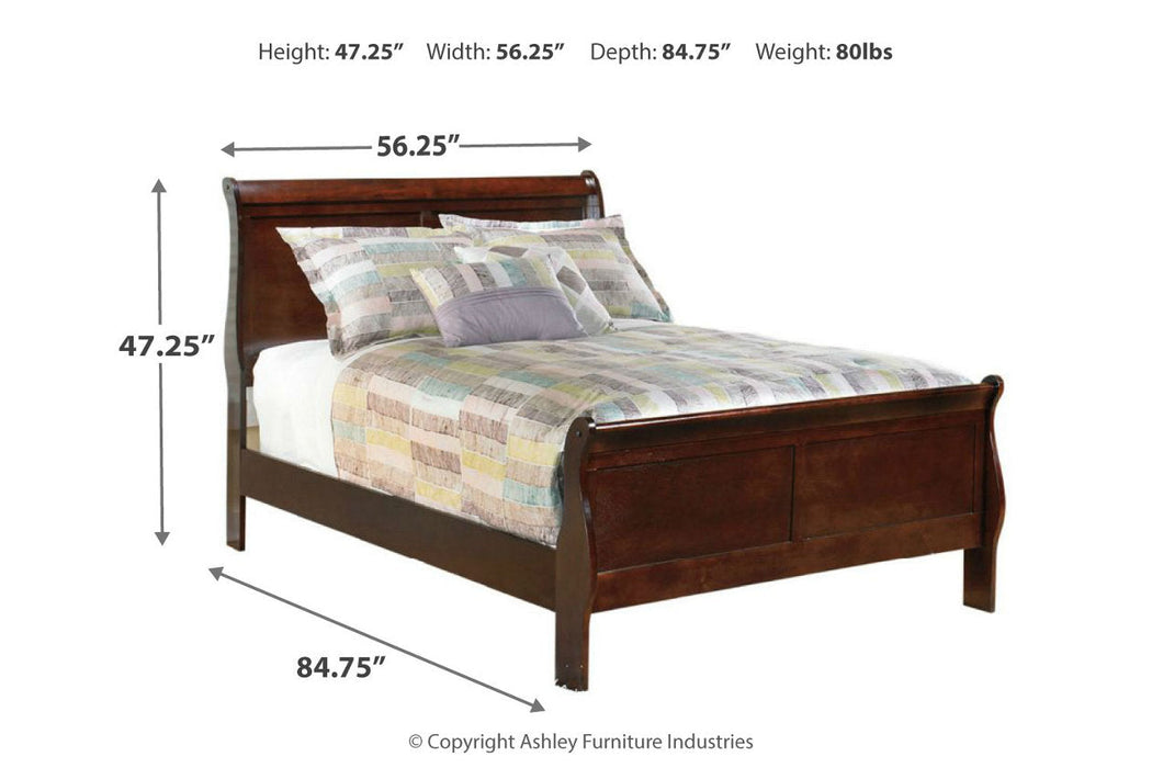 Alisdair Dark Brown Full Sleigh Bed - SET | B376-55 | B376-86 - Vega Furniture