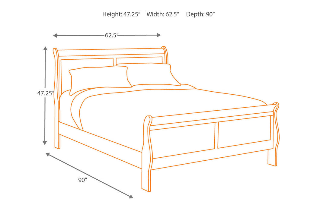 Alisdair Dark Brown Queen Sleigh Bed - SET | B376-81 | B376-96 - Vega Furniture